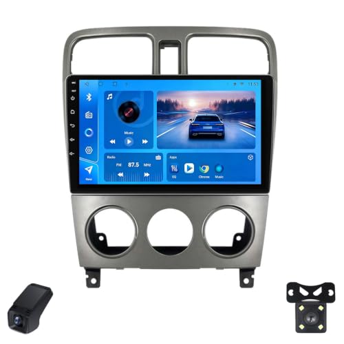 Genérico Autoestéreo para Subaru Forester SG 2002-2008 Android 15 CarPlay con Pantalla táctil de 9 Pulgadas 1280×720 Autoestéreo/SWC/Bluetooth 5.0/FM Am RDS DSP/Wi-Fi/4G LTE/GPS/ADAS DVR (L600)