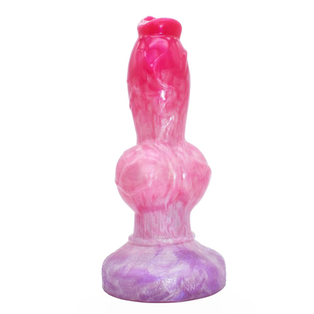Silicone Wolf Dildo with Knot, Thick Anal Dildo Strong Suction Cup, Anal Sex Toy Plug, Fantasy G Spot Dragon Penis Adult Sex Toy for Women