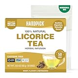 Picture of HANDPICK, Licorice Root Tea Bags (50 Count, 2g/tea bag) Licorice Tea | Non-GMO, Caffeine Free | Goodness of Cinnamon, Blackpepper, Clove, Cardamom & Ginger