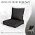 Kimunuk Outdoor Seat Cushion Set 24 L X 24 W X 5 H Inch Waterproof & Fade Resistant Patio Furniture Cushions with Removable Cover with Non-Slip Pads and Straps for Sofa Chairs, Chairs