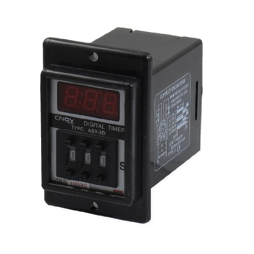 Temporizador digital ASY-3D relé de retardo de tiempo AC110V 8 pines color negro