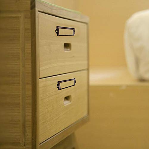 Kinmad 10 Pcs 83 X 33Mm Antique Bronze Metal Library Office File Drawer Cabinet Shelves Card Label Holder Frames With Screws For Drawer Box Repair Decoration Card Tag Label #TOP4