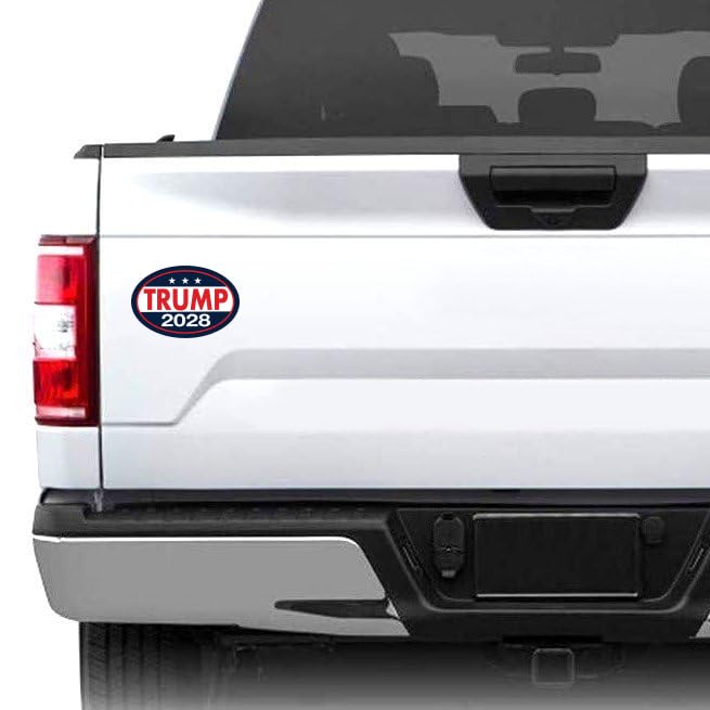 Image of Oval Campaign Magnet, Donald Trump 2028, Republican, GOP, MAGA, 6 inch x 4 inch Magnetic Bumper Sticker