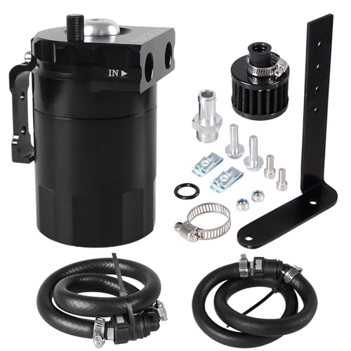 YESHMA Oil Catch Can with Breather Filter Compatible with Ford F150 5.0L 2.7EB 3.5EB 2011-2024 Expedition 3.5L EcoBoost 2018-2021 - 350ml Baffled Oil Separator Tank