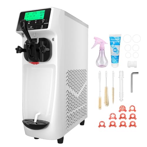GSE Eismaschine Gastronomie 18L/Std. vorkühlend 1200W Speiseeisbereiter 6L Edelstahl Behälter Softeismaschine selbstkühlend Eiscreme Maschine mit Kompressor Eisbereiter für zuhause Eisdiele Restaurant – Bild 7