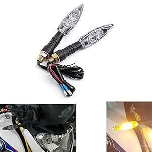 Moto LED Clignotants Feux Clignotants Gauche Droite Lampe de Signalisation Feux de Jour Indicateurs