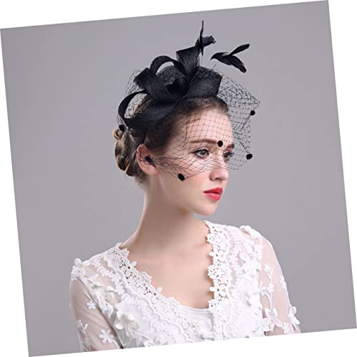 Bibi fascinator rétro Veemoon voile résille accessoire de coiffure de soirée - 3