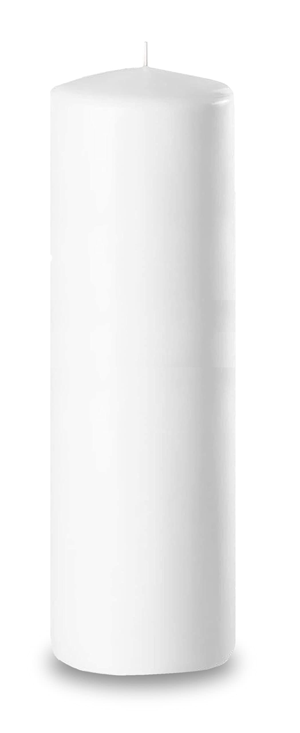 Hyoola Velas Pilar Color Blanco - Velas Grandes Sin Aroma - Paquete de 4 - Velas Decorativas Hechas en Europa - 5 x 22,5 cm