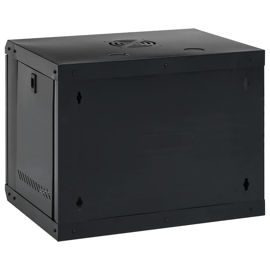 Armadio di rete 53 x 45 x 45 cm, alloggiamento da parete per server IT-Equipment Armadio in acciaio nero con porta in vetro di sicurezza