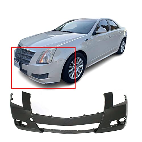 FitParts Compatible With Front Bumper Cover 2008-2014 Cadillac CTS Base Luxury Performance Premium Coupe Wagon. New, Primed With Fog Light Holes. GM1000855 25793663 2009 2010 2011 2012 2013