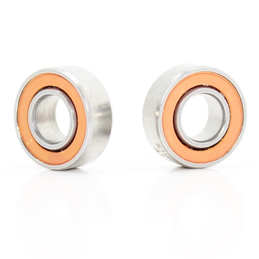 Roulements de Moulinet de Pêche 2 pcs 5x16x5mm S625 2RS roulement à Air en céramique hybride en Acier Inoxydable S625RS S625 2OS CB