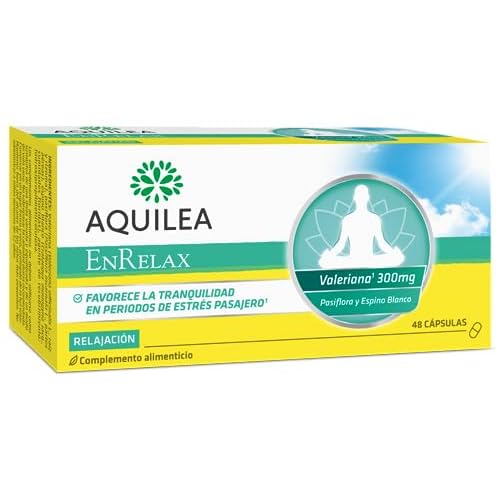 AQUILEA | EnRelax | Favorece la Tranquilidad | 48 cápsulas | Valeriana, Pasiflora y Espino Blanco | Relajación