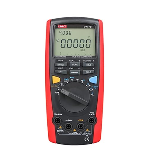 UNI-T Uni-trend Multimeter clamp meter UT71A/UT71B/UT71C/UT71D/UT71E Middle Size Intelligent Digital Multimeter AC/DC Volt Ampere Ohm Capacitance Temperature test Meter(UT71C)