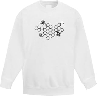 Azeeda 'Honeycomb Bees' Kid's Sweatshirt/Jumper (12-13 Years) (KW00033431)