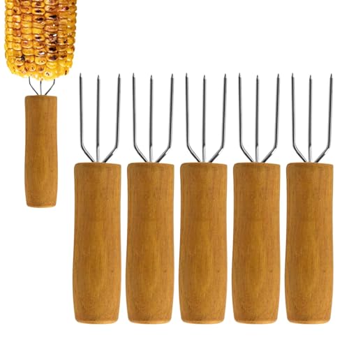 Maiskolbenhalter, Maiskolbengabel | Kochgabel aus Metall, wachsartiger Maisspieß - Grillgeräte, Maiskolbengabel für Gartengrill, Picknicks, Terrasse
