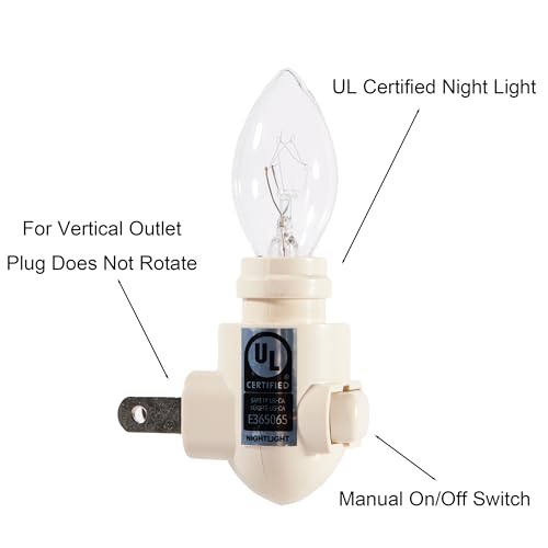 Image of Dragonfly with White Lotus Night Light - Stained Glass Styled Plug-in Wall Light for Vertical Outlets - Real Glass, Warm Glow for Bedroom, Bathroom, Hallway -Gift for Nature Lover