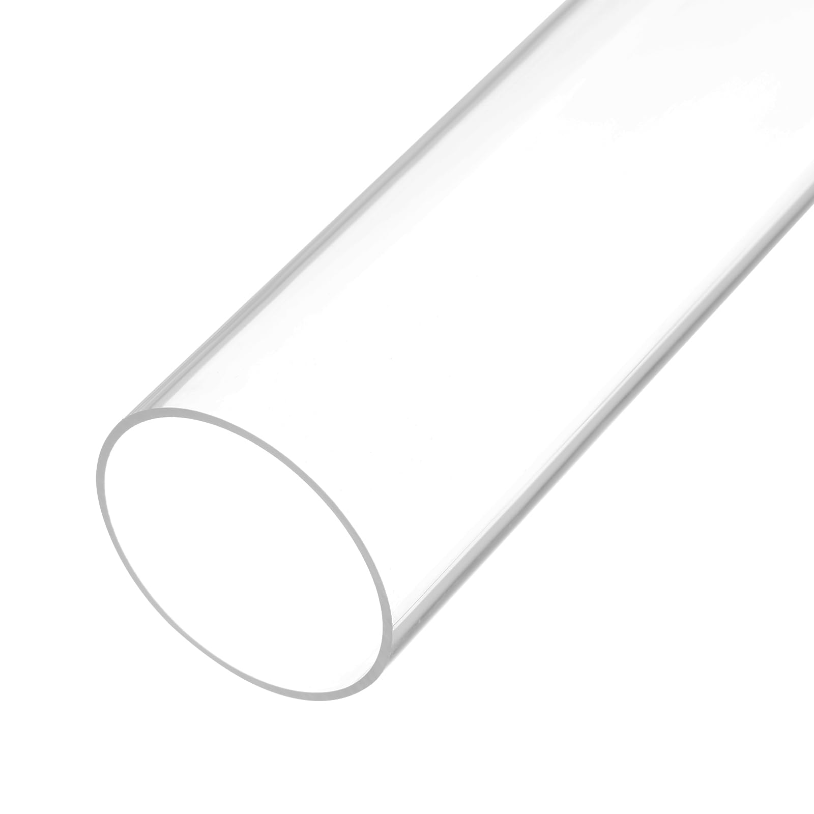 Tube polycarbonate transparent 59x63mm idéal pour créer des lampes design uniques