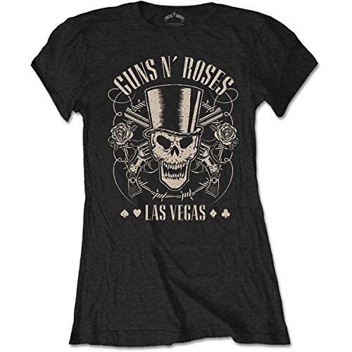 Ladies Guns n' Roses Slash Top Hat Skull Oficial Camiseta Mujeres señoras (X-Large) Cover