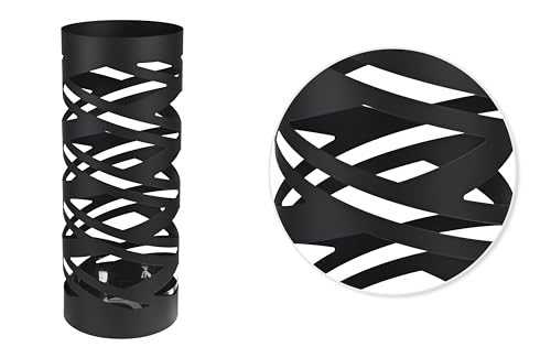 HERSIG - Paragüero Negro Ondas | Paragüero Negro diseño Moderno Ondas