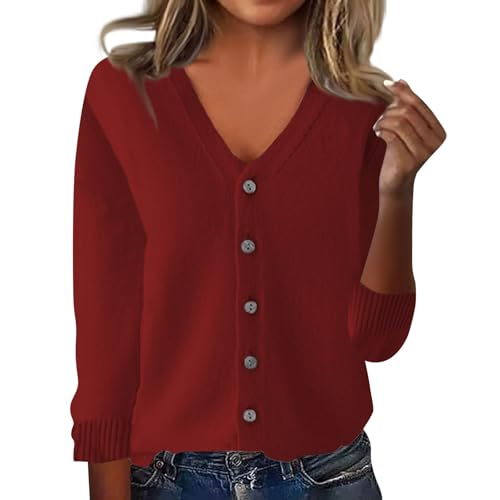 Womens Cardigans Lightweight Long Sleeve Cropped Button up Cardigan Sweaters Dressy Casual V Neck Knit Sweater Tops