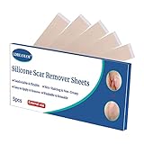 Cicatrices,Hojas de eliminación de cicatrices de silicona,(5pcs) Hojas de silicona para la eliminación de cicatrices para secciones en C, reducción de cicatrices