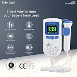 Dr. Odin AD51B Fetal Doppler Heart Rate Monitor with USB Charging, Headphone Jack Built in Speaker - (White and Blue)