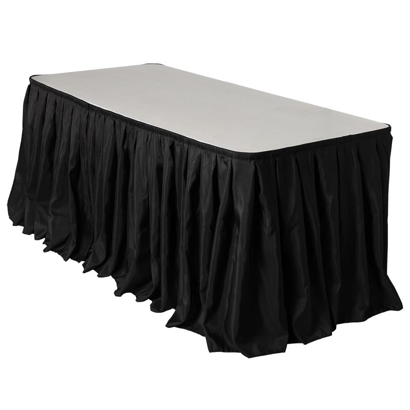 Polyester RecTurquoisele Table Skirt, 17' X 29