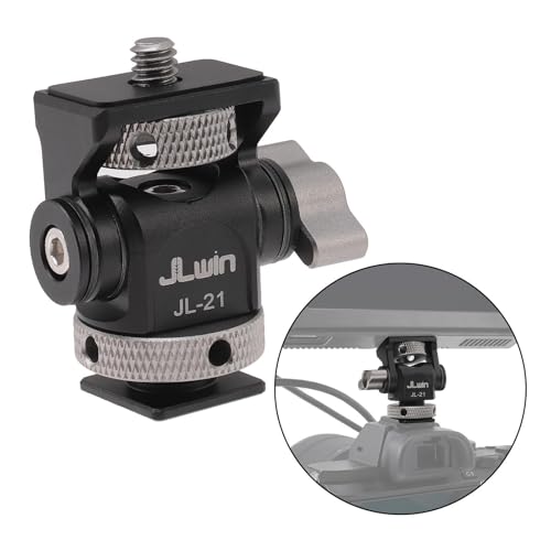 Soporte de zapata fría de cámara con ángulo regulable para accesorios de iluminación 6