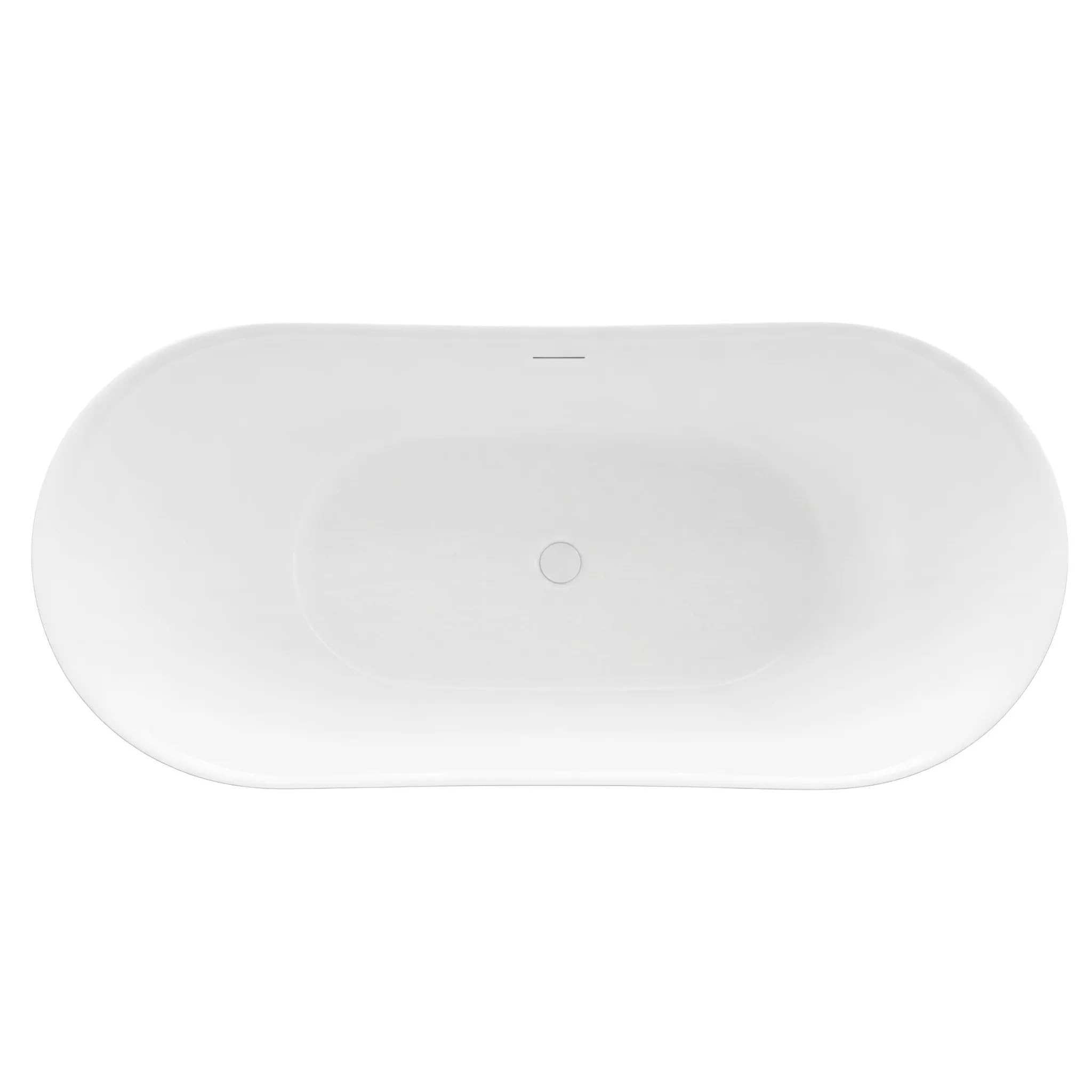 Rea - Wanna Wolnostojąca Ferrano Slim 170 Nakładka Korka Złota Szczotkowana 170, Akryl, Biały 170X80X72cm