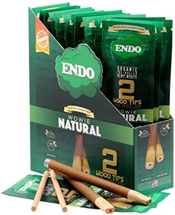 15PK Display – Endo Pre-Rolled Hemp Wraps – Natural 15PK Display – Endo Pre-Rolled Hemp Wraps – Natural