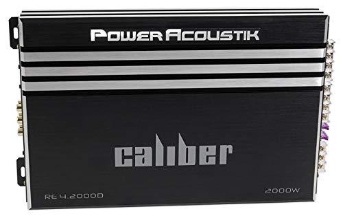 Power Acoustik Re4-2000D 2000 Watt 4-Channel Car Stereo Amplifier Bundle With Rockville Rwk42 4 Gauge 4 Chan Car Amp Wiring Installation Wire Kit (2) Rca's #TOP1