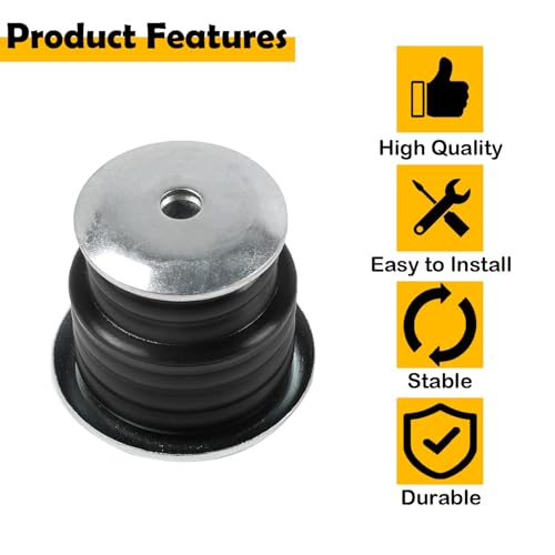ELSOON KF04058BK Body Mount Bushing Kit Compatible with 1999-2007 Ford F250 F350 Super Duty 2WD/4WD, Heavy-Duty Polyurethane Cab Mounts with Steel Sleeves & Hardware