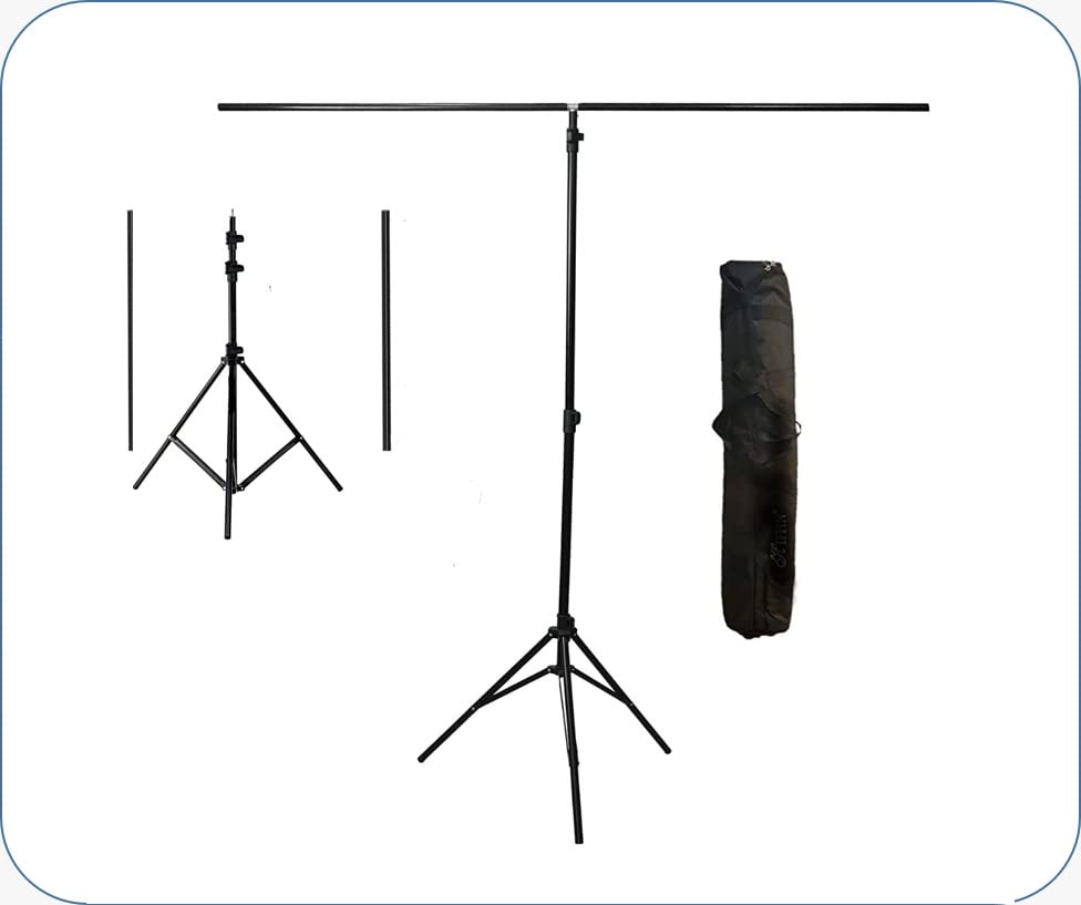 PICPRO 9ft x 6ft T-Shaped Background Photography & Videography Stand,6ft Wide 9ft Tall Adjustable Support Photo Studio with (T Stand with Bag)