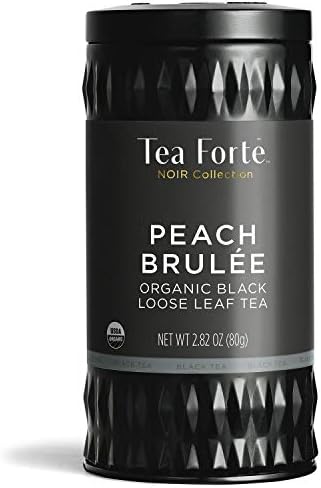 Tea Forte Black Tea, Peach Brulee, Loose Tea Canister