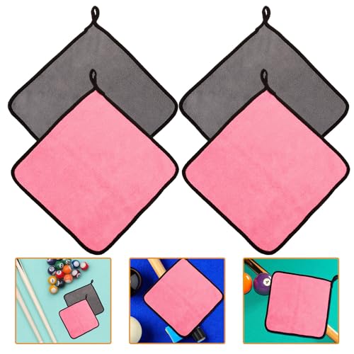 TOYANDONA 4pcs Billiard Cue Cleaning Cloth Set 30x30cm Coral Fleece Pool Cue Shaft Polisher Towels Reusable Snooker Stick Cleaner Professional Maintenance - Image 9