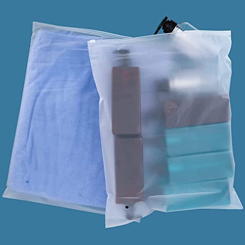 ENPOINT Packaging Clothing Bags, 50PCS 12x16 inch Poly Plastic Bag for Clothes, Frosted Ziplock Bags...