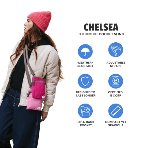 Image of ORI LONDON Crossbody Bag - Chunky Zip, Adjustable Strap, & Multi Pockets for Mobile Phones, Cards & More - Chelsea