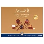 Lindt Swiss Luxury Selection – 193g Medium Gift Box – 19 Assorted Milk, Dark & White Chocolates – Gift for Him & Her