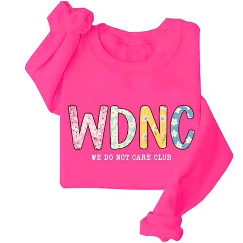 Image of WDNC Club Floral Print Sweatshirt We Do Not Care Club Hoodie Women