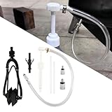 Kit di lavaggio e cambio olio motore fuoribordo in acciaio molle e gomma con doppio ingresso acqua, incluso detergente motore e pompa olio ingranaggio, per adattatori da 8 mm/10 mm/38 pollici per la