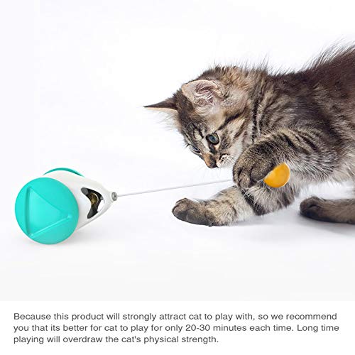 WooDlan Brinquedo interativo para gatos e gatos, bola de treinamento QI integrado com erva de gato
