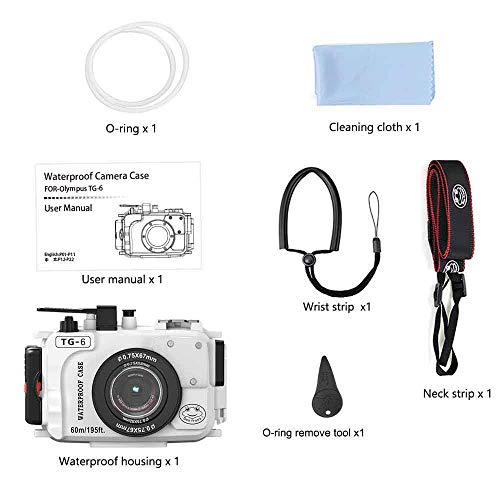 Moniss Caixa de proteção para câmera à prova d'água caixa de mergulho Proteção subaquática 60 m / 1