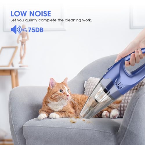 YOOHI Handheld Vacuum Cordless Rechargeable – 6000Pa Mini Hand Held Vacuum, LED Light, 20–25 Mins Runtime, USB Charging, 500ML Cup – Lightweight Small Vacuum Cleaner Cordless for Car/Office/Home by YOOHI - Image 8