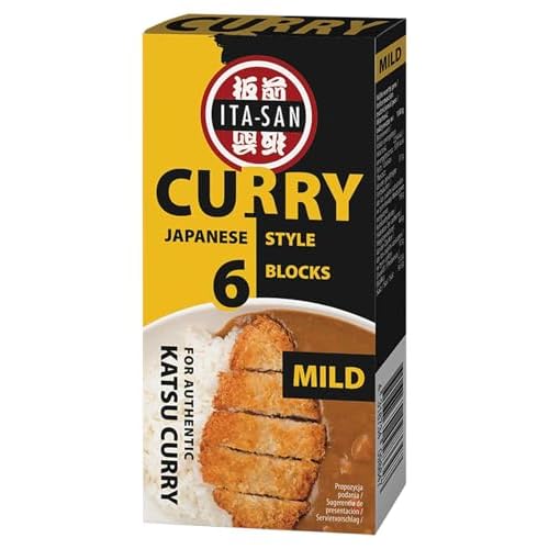 ITA-SAN Curry, gelb, japanese style, milde Schärfe, authentisch japanisch kochen, ideal für Katsu Curry, in Blockform, vegan, halal, 1 x 200 g