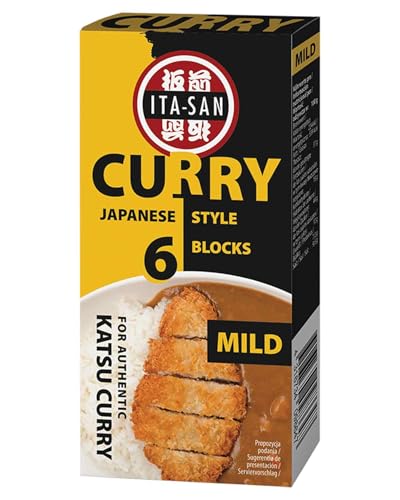 ITA-SAN Curry gelb japanese style milde Schärfe authentisch japanisch kochen ideal für Katsu Curry in Blockform vegan halal 1 x 200 g