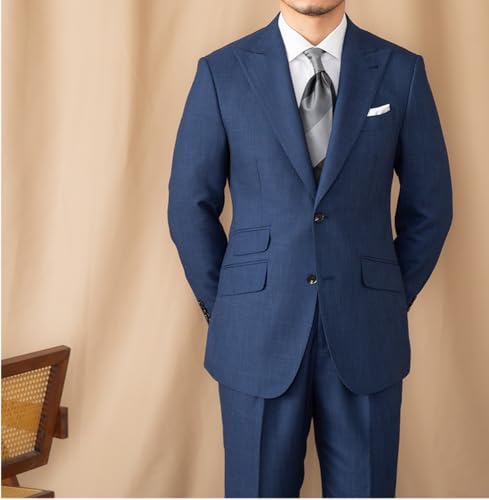 Men's Suit Dinner Party Tuxedos Two Buttons Jacket Pants Peak Lapel Formal Wear Outfit3