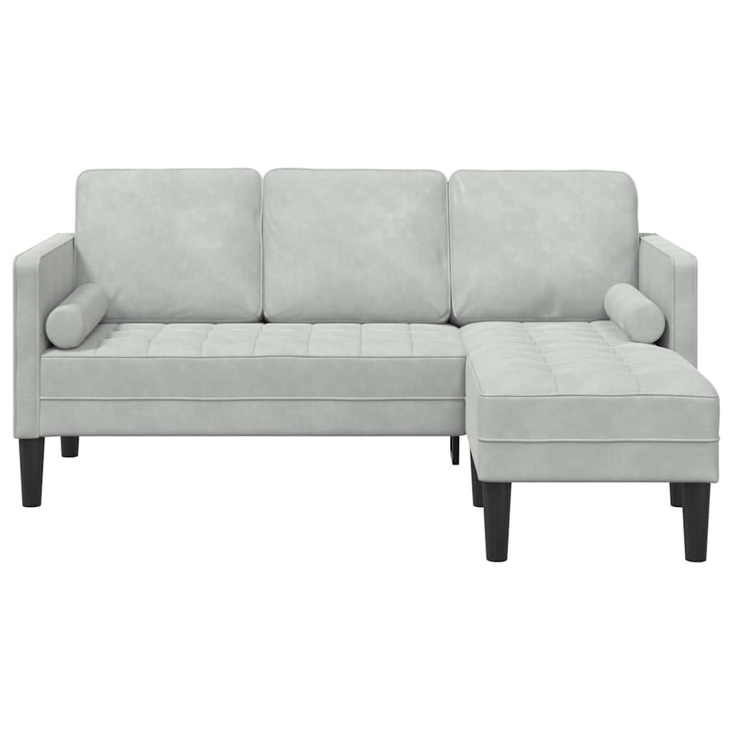 vidaXL Set di divani con Cuscino Grigio Chiaro Poliestere, Salotto, Divano Sezionale Moderno, Set Divano Resistente, Mobili Modulari, Poltrone in Velluto, Relax Interno