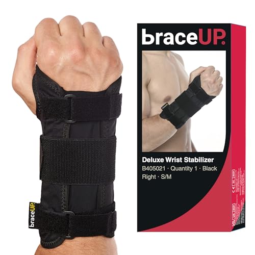 BraceUP Carpale Tunnel polsbrace met metalen spalk S/M rechterhand