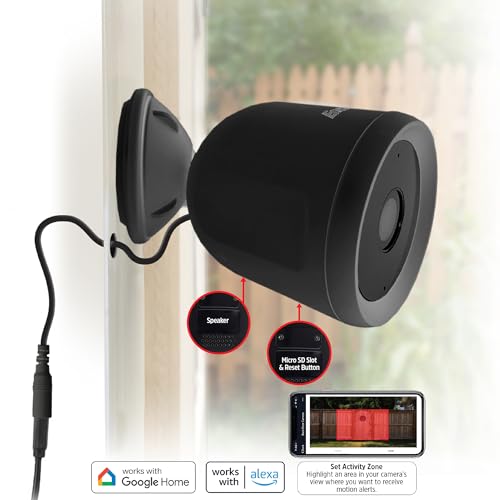 Energizer Smart Outdoor 1080P Security Camera with 2-Way Audio, Night Vision, Instant Alerts, Cloud Storage, Remote Access, Voice Control Compatible with Alexa & Google Assistant, Black - image 3