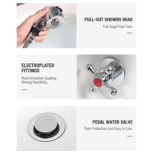 Masajeador de pies spa acrílico portátil con calor y masaje miniatura 7